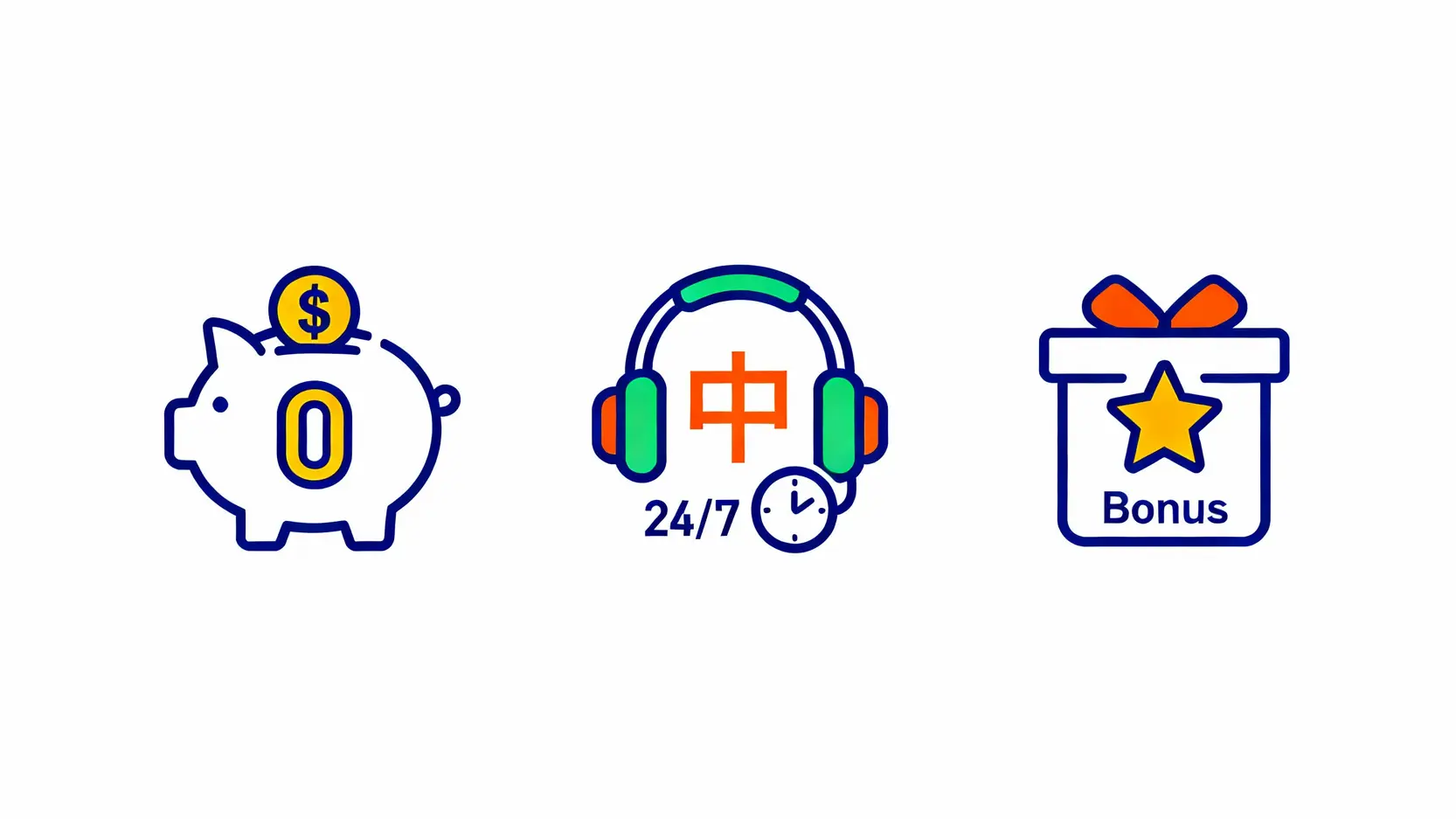 Firstrade開戶教學完整指南:5步驟圖文詳解輕鬆領取最新開戶優惠! Firstrade券商三大核心優勢示意圖,包含零手續費、全中文客服與開戶優惠。