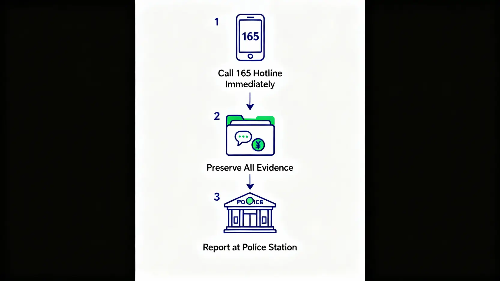 【2026防詐騙全攻略】5大防詐騙方法與舉報流程,一篇搞懂如何預防詐騙! 遇到詐騙後的處理流程三步驟:撥打165、保留證據、前往警局報案。