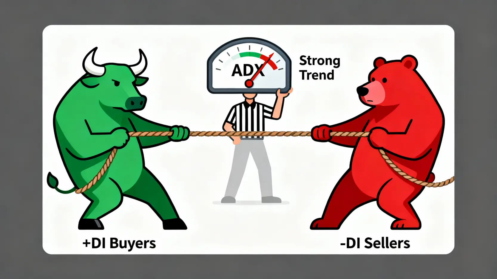 DMI指標完整教學：學會用平均方向指數(ADX)判斷趨勢強度，告別盤整虧損