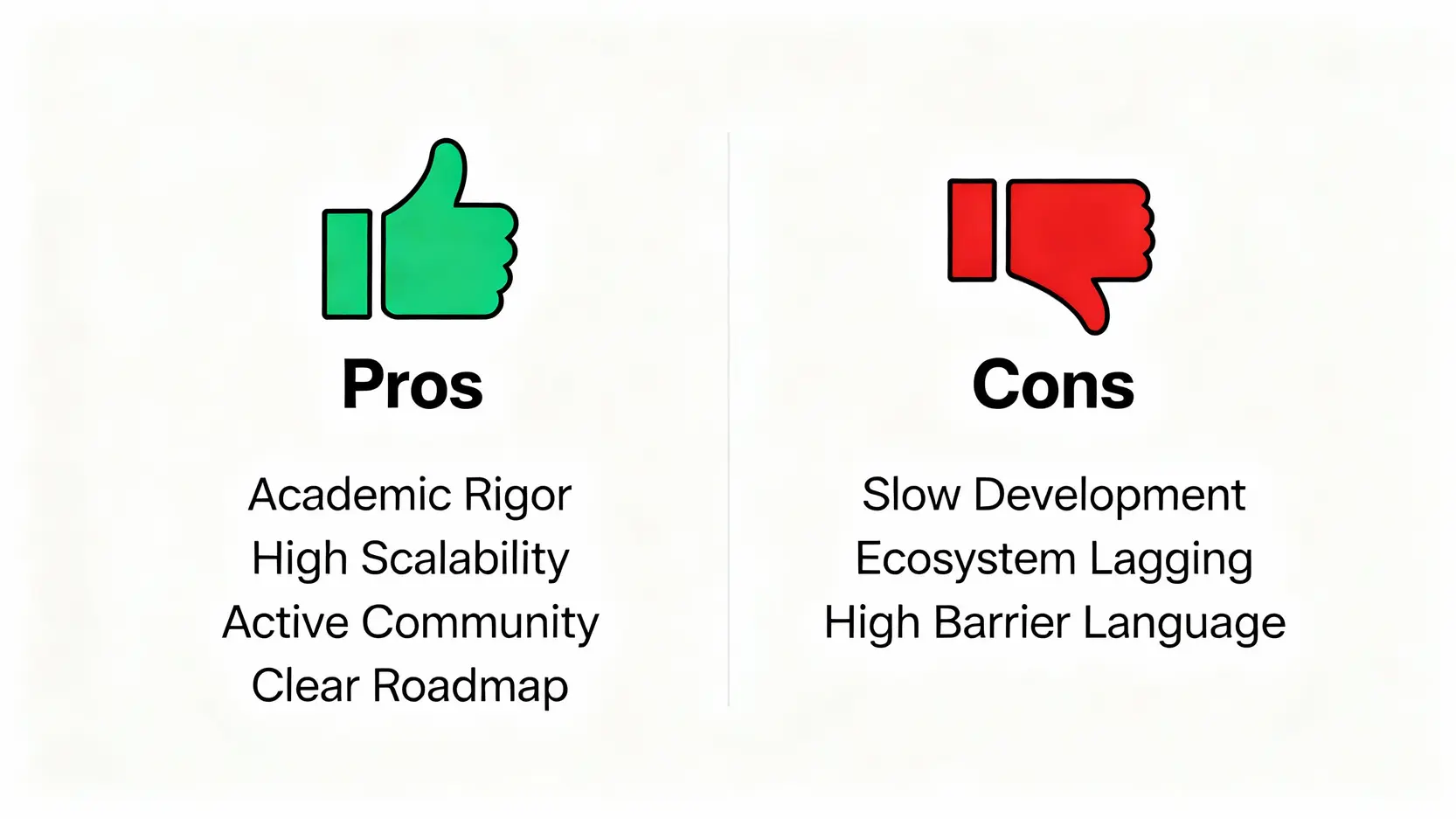 Cardano (ADA) 是什麼?2026 新手指南:一篇看懂艾達幣介紹、優缺點與未來潛力 Cardano (ADA) 艾達幣的優點與缺點分析圖