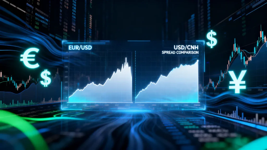 歐元美元點差比較:EUR/USD vs USDCNH 交易成本全解析 歐元美元點差比較:EUR/USD vs USDCNH 交易成本全解析