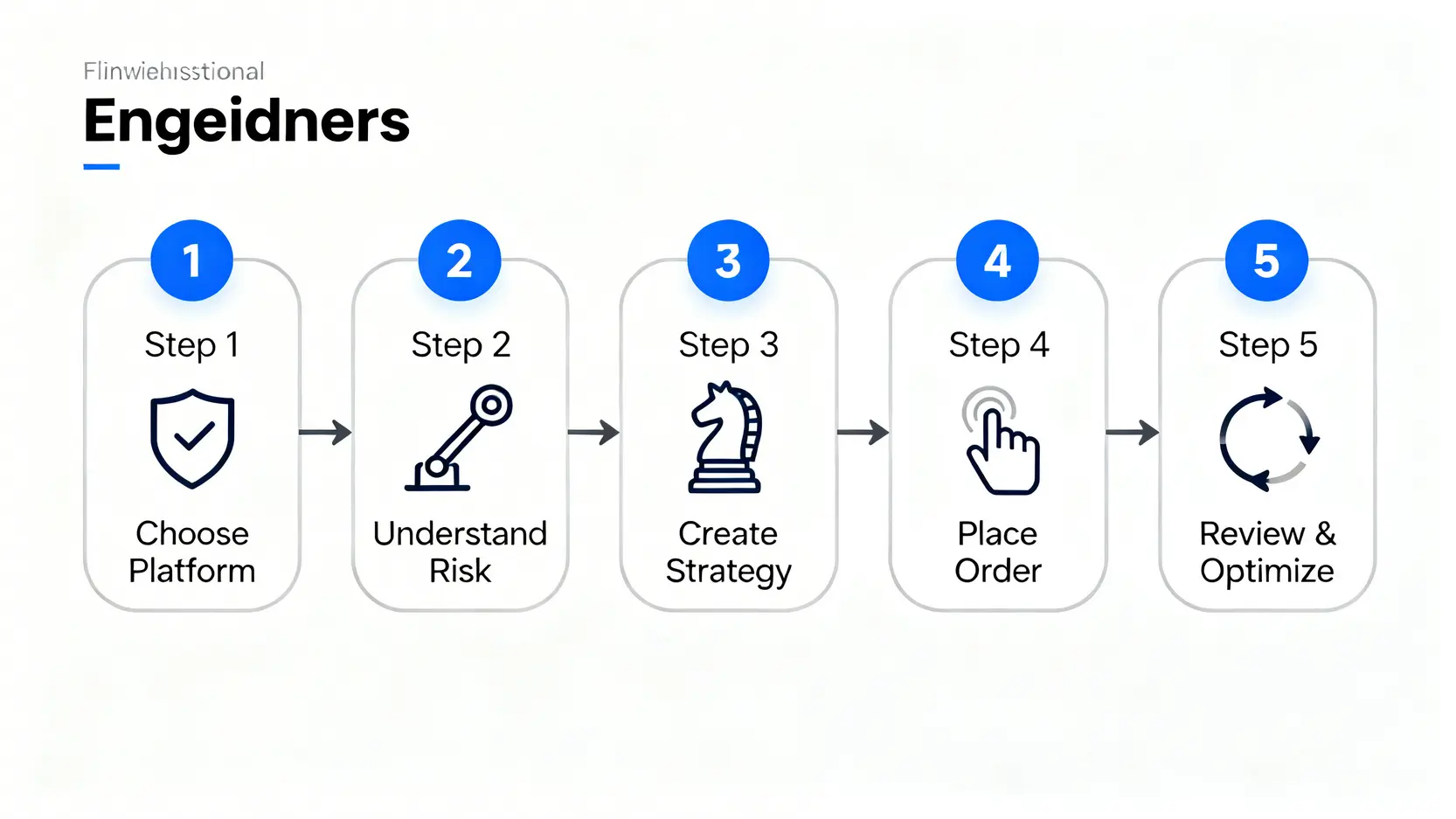 黃金CFD、原油CFD是什麼?一篇看懂商品差價合約交易的優點、風險與入門策略 新手開始商品CFD交易的五個步驟流程圖。