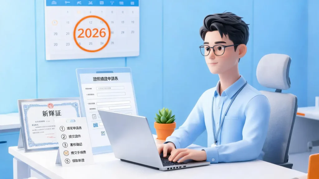 【新輝証續證2026】5步搞定申請換證!過期處理、文件、在職訓練全攻略 【新輝証續證2026】5步搞定申請換證!過期處理、文件、在職訓練全攻略