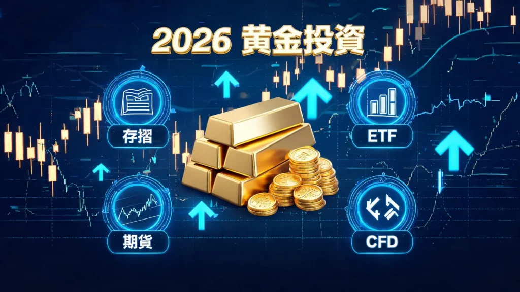 黃金怎麼買?從存摺到CFD,4大管道優缺點實戰對比 2026黃金怎麼買?從存摺、ETF到CFD,4大黃金投資管道優缺點實戰對比