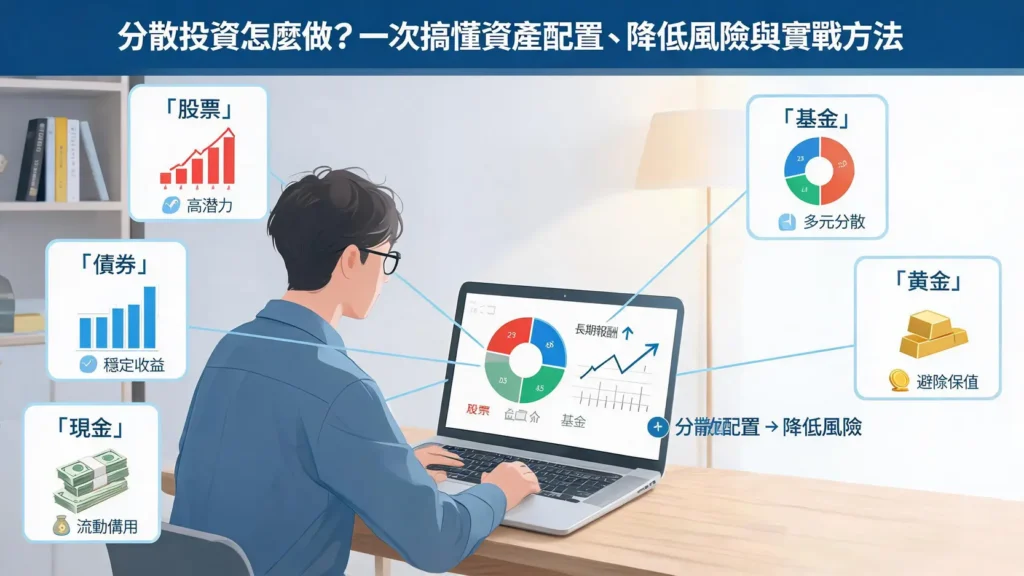 分散投資怎麼做?一次搞懂資產配置、降低風險與實戰方法 分散投資怎麼做?一次搞懂資產配置、降低風險與實戰方法