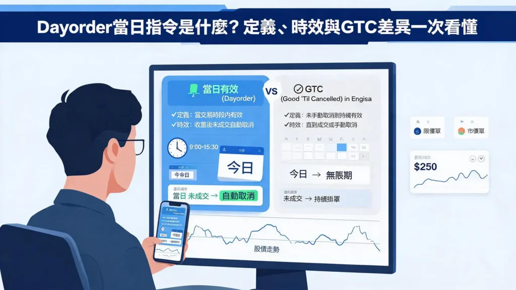 Dayorder當日指令是什麼?定義、時效與GTC差異一次看懂 Dayorder當日指令是什麼?定義、時效與GTC差異一次看懂