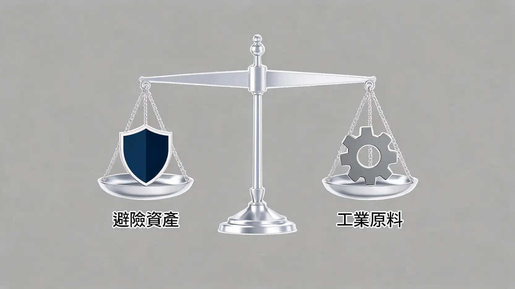 白銀投資入門:2026新手必看的白銀價格走勢、分析與管道全攻略 一張概念圖展示白銀的雙重屬性:作為避險資產的盾牌和作為工業原料的齒輪在天平上平衡。