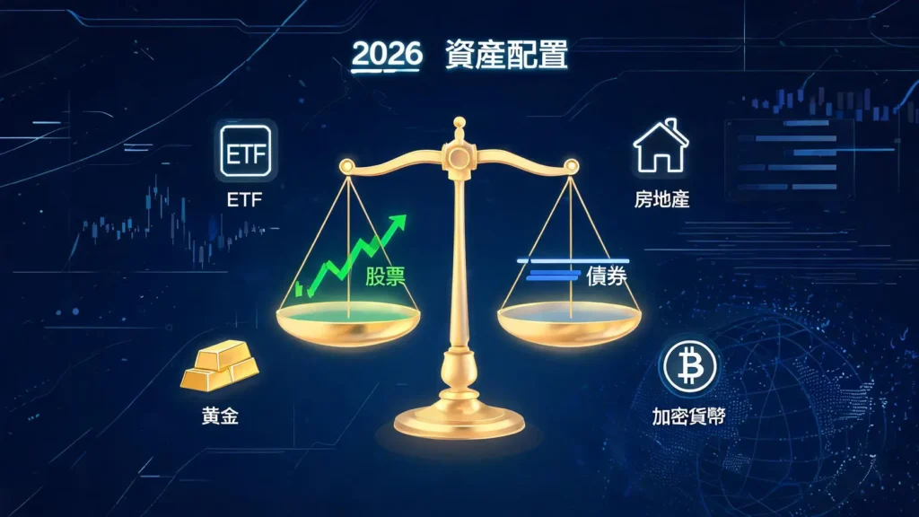 資產配置怎麼做?2026新手分散投資入門,這三種資產你必須懂 【資產配置教學】2026分散投資最完整攻略!從風險評估到ETF再平衡(附範例)