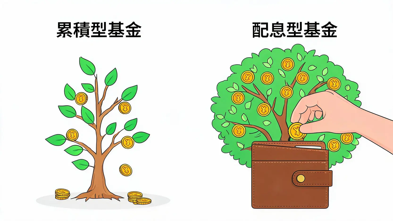 買基金要繳稅嗎?境內與境外基金免稅與節稅全攻略 累積型基金與配息型基金的運作方式對比