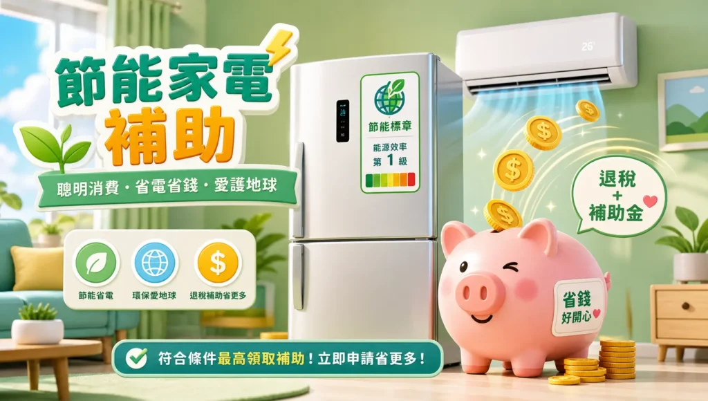 【2026節能家電退稅】還能申請嗎?補助+退稅$5000領取教學、期限資格一次看 【2026節能家電退稅】還能申請嗎?補助+退稅$5000領取教學、期限資格一次看